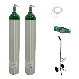 Kit Completo Tanque Oxigeno 682 Lt Portátil + Otro Cilindro