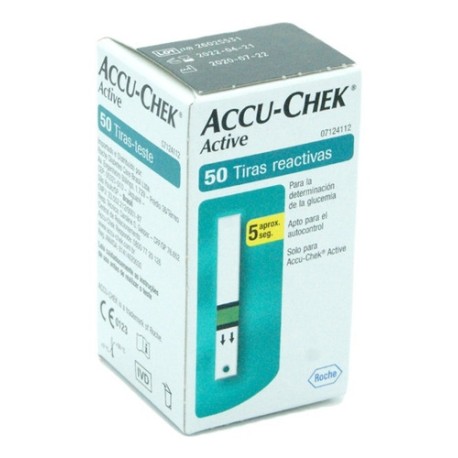 Tiras Reactivas Accu-chek Active 1 Frasco Con 50 Tiras Roche