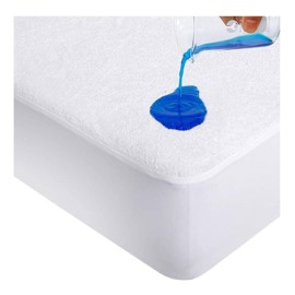 Protector De Colchon De Rizo Impermeable Diamante Individual