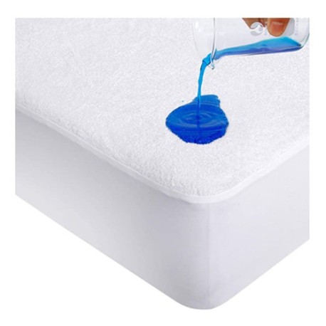 Protector De Colchon De Rizo Impermeable Diamante Individual