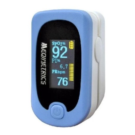 Oxímetro De Pulso Para Dedo Medimetrics Fs20a Blanco/azul