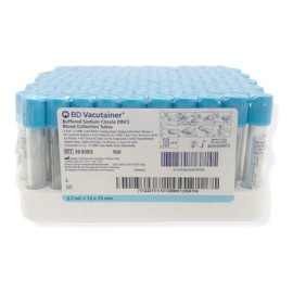 Tubo Vacutainer Bd De 2.7 Ml Azul Caja Con 100 Piezas