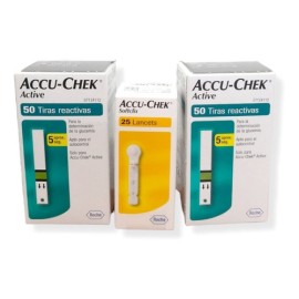 Tiras Reactivas Accu-chek Active 100 Tiras 25 Lancetas Roche