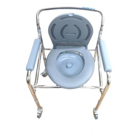 Silla Comodo Aumento Ducha Wc Baño 3 En 1 Plegable C/ruedas