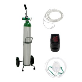 Equipo De Oxigeno 680 Lts Kit Completo Portatil Con Carrito