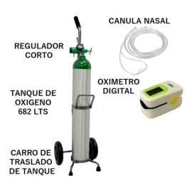 Tanque De Oxigeno 680 Lts, Completo + Oximetro
