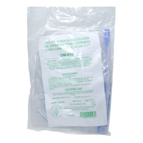 Bolsa Recolectora De Orina Para Cama 2 Lts Dipmac 10 Pzas