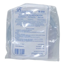 Equipo D Alimentación Enteral Infantil 500ml Bolsomed 10pzas