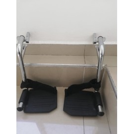 Descansa Pies Cromado Para Silla De Ruedas Altura Ajustable
