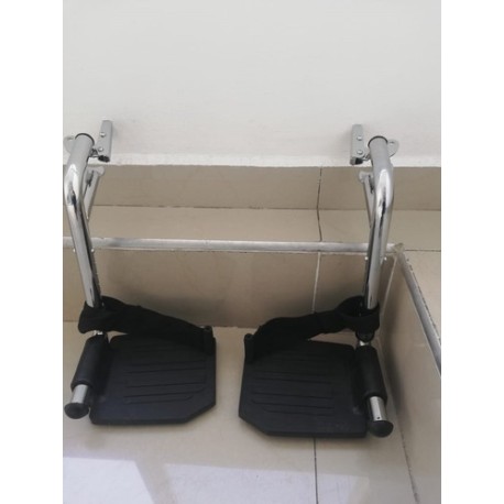 Descansa Pies Cromado Para Silla De Ruedas Altura Ajustable