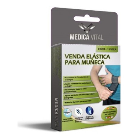 Venda Elastica Para Muñeca Medica Vital 2 Piezas