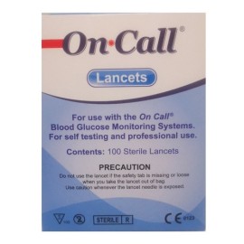 Lancetas De Acero Inoxidable On Call 30g 100 Piezas