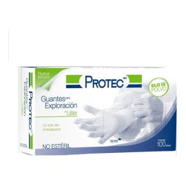 Guante De Latex Ambidiestro No Esteril Mediano 100pz Protec