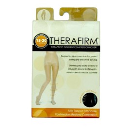 Pantimedia Therafirm Mediana Compresion Blanco 2 Pares