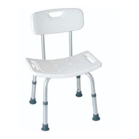 Banco Ducha Con Respaldo Chupon Antiderrapante Super Confort