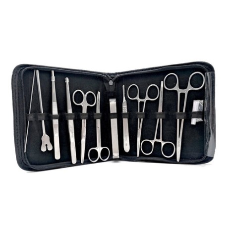 Estuche De Disección Guttek Acero Inoxidable 11-120 13 Pzas